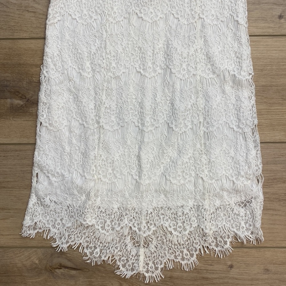 Free People | Day Dreamer | White Lace Mini Dress Bridal Shower Bachelorette - Picture 7 of 16